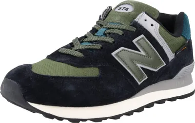 Image de New Balance 574 Wildleder Trainer, Schwarz 43 EU