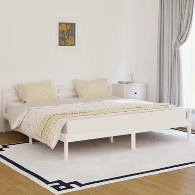 Produktbild von Möbel Massivholzbett Kiefer 200x200 cm Weiß - Klassische Betten &41378
