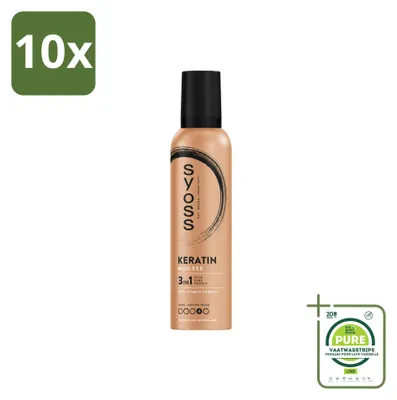 Produktbild von 10 x Syoss Keratin Haarmousse - 250 ml - Großpackung - 10 Stücke