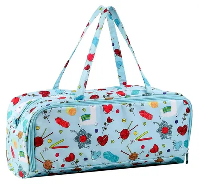 Produktbild von Stricktasche für Garn und Zubehör, tragbare Organizer-Tasche