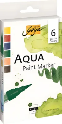 Produktbild von SOLO GOYA Aqua Paint Marker Warm Colors 6er Set
