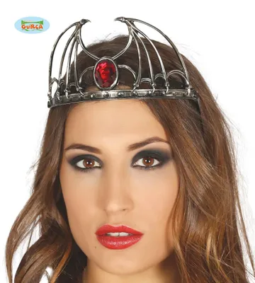 Produktbild von silbernes Diadem Tiara Halloween Zubehör für Damen