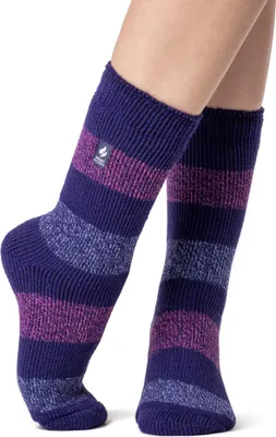 Produktbild von Damen Original Seascale Twist Stripe Socken – Navy & Pink