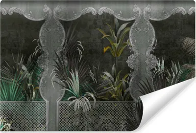 Produktbild von Muralo Vlies Fototapete für Esszimmer ORNAMENTE tropische Pflanzen Ziegel Abstraktion Br. 90cm x Hö. 60cm