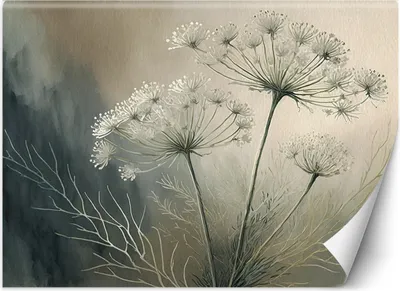 Immagine prodotto di Murale XXL Astrattismo floreale botanico Carta da parati murale 350x245 cm Colore Beige Tema Fiori