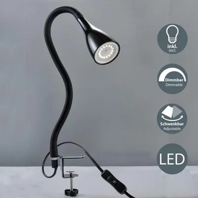 Image de Lampe à pince blanc/noir Variante