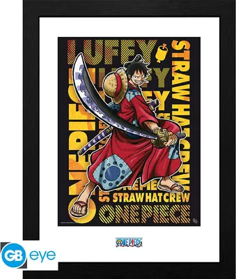Image de One Piece Poster encadré - Luffy à Wano Artwork