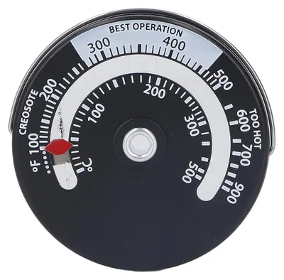 Produktbild von Magnetisches Ofenthermometer - Temperaturbereich 0-500°C aus Aluminiumlegierung - Für Holzofen Gasherd und Pelletofen