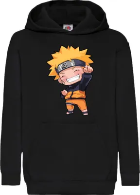 Produktbild von Kinder Kapuzenpullover Naruto Naruto Chibi, 7-8 Jahr - 128 / Schwarz