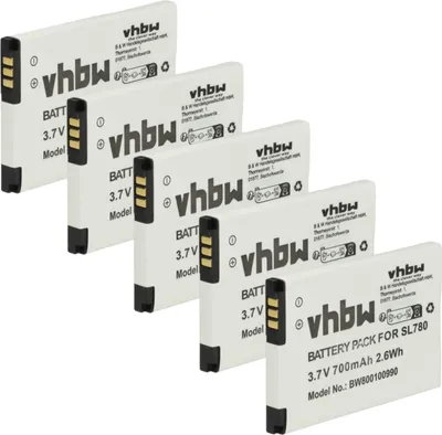 Produktbild von vhbw 5x Akku kompatibel mit Siemens Gigaset SL785, SL780, SL78, SL750H Pro, SL78H, SL788 schnurlos Festnetz Telefon (700 mAh, 3,7 V, Li-Ion)