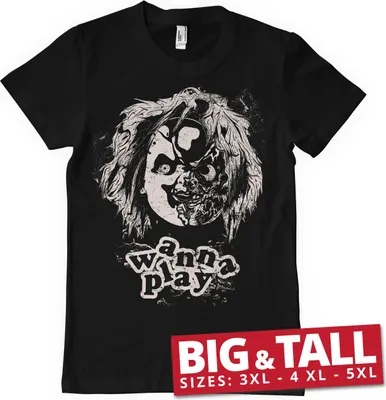 Produktbild von Chucky - Wanna Play Big & Tall T-Shirt - Black - Large