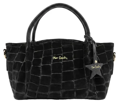 Produktbild von Pierre Cardin Handtasche Echtleder Gesteppt Schwarz 35x16 cm Black B UNICA BE_55123_NERO