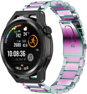 Produktbild von Strap-it Huawei Watch GT Runner Stahlarmband (Regenbogen)