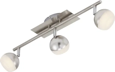 Produktbild von Briloner LED Deckenstrahler 3flg warmweiß mit runden Köpfen 48cm Deckenleuchte 230V Nickel matt