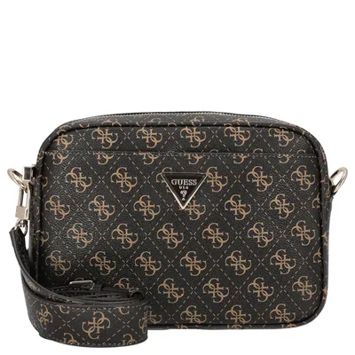 Produktbild von GUESS Damen Schultertasche Meridian Brown Logo : braun-30 Farbsortierung: braun-30