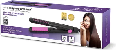 Obrázok produktu pre Žehlička na vlasy a kulma Esperanza Sleek