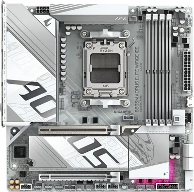 Zdjęcie produktu dla Gigabyte B850M A ELT WF6E ICE (B850,AM5,mATX,DDR5)