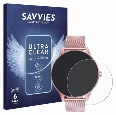 Produktbild von 6x Für TAOLOON Smartwatch 1.27" Schutzfolie Savvies Displayschutz Display Schutz Folie Klar Transparent