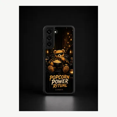 Productafbeelding van Samsung S21 hoesje, telefoonhoesje, beschermhoesje, case met popcornmotief – LUNØIR ©
