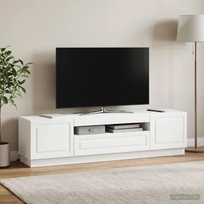 Immagine prodotto di Maison Exclusive - Mobile TV LED bianco, realizzato in legno composito