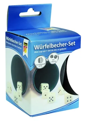 Produktbild von Idena Würfelbecher Set mit 5 Würfeln