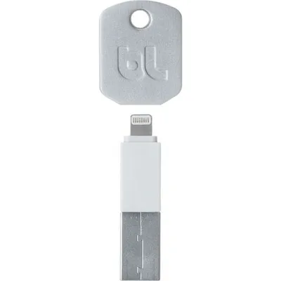 Image de BlueLounge Kii Keychain USB-A to Apple Lightning MFI Cable 0.1 Meter - Blanc