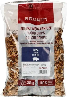 Obrázek produktu pro Dřevní štěpka k uzení/grilování, švestka, 450 g, tř.8