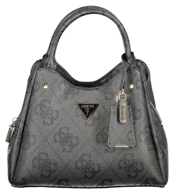 Produktbild von Elegante Damenhandtasche Schwarz mit Vielseitigen Details und Logo