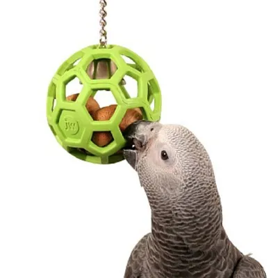 Produktbild von Erdnusssicher - Gummiball mit Glocke - für mittlere und große Papageien