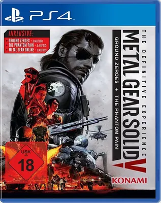 The image shows the front cover of a video game case for Metal Gear Solid V: The Definitive Edition.