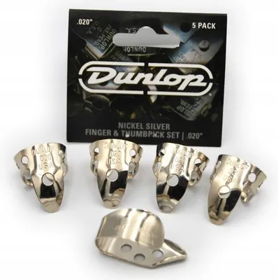 Productafbeelding van Dunlop 33P.020, set van 5 plectrums voor gitaar, nikkel