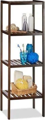 Immagine prodotto di Mensola da bagno in bambù marrone scuro
