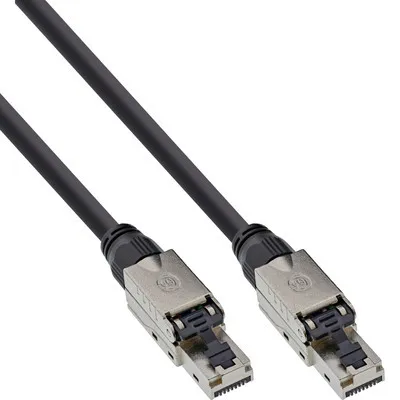 Image de InLine® 77850S Câble patch InLine®, U/UTP, Cat.6A, sans halogène, AWG23 cuivre, noir, 50m