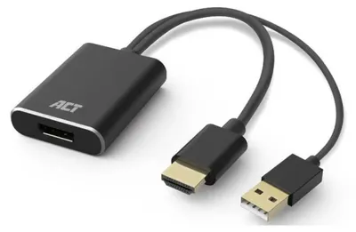 Produktbild von ACT AC7536, 0,24 m, HDMI + USB, DisplayPort, Männlich, Weiblich, Gerade