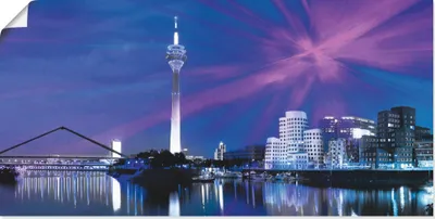 Produktbild von ARTland Poster Düsseldorf Skyline Abstrakte Collage Größe: 100x50 cm