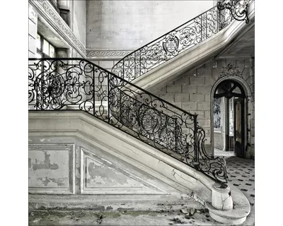 Produktbild von Giclée Leinwandbild Old Staircase II 80x80 cm