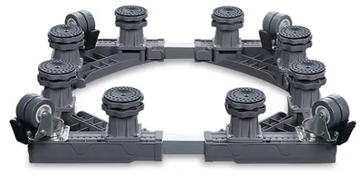 Image de LARS360 Socle pour machine à laver Socle pour machine à laver Socle pour réfrigérateur Socle pour soubassement Réglable - 8 pieds + 4 roues