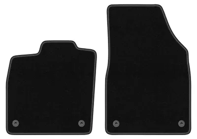 Produktbild von Velours-Fußmatten Vorne für Audi Q4 2021-2022 (E-tron) – 2-tlg, Schwarz, passgenau – Wielganizator BASIC