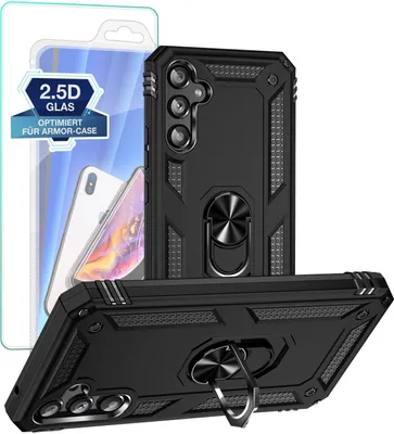Produktbild von Armor Outdoor Hülle für Samsung Galaxy A34 5G mit 9H Displayglas Displayschutz – Farbe: Schwarz