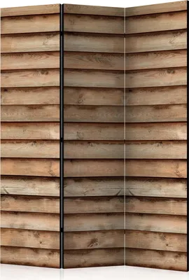 Produktbild von 3-teiliger Doppelseitiger Vlies Paravent - Desert Parallel 135x172 cm Muster f-C-0337-z-b