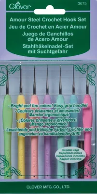 Produktbild von Clover Stahlhäkelnadel Set Amour - 3675