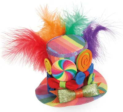 Produktbild von Minihut Mini Hut Lutscher Bonbon Candy mit 2 Haarclips Karneval Fasching Party