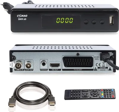 Produktbild von COMAG DKR 60 HD digitaler Full HD Kabel-Receiver (PVR Ready, HDTV, DVB-C, Time Shift-Funktion, HDMI, SCART, USB 2.0) inkl. HDMI Kabel, schwarz