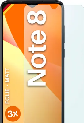 Produktbild von moex® 3x Schutzfolie kompatibel mit Xiaomi Redmi Note 8 - Displayschutzfolie Anti Reflex Folie, Matt