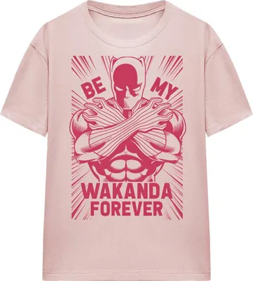 Produktbild von Black Panther - "Be My Wakanda Forever" T-Shirt für Herren/Damen Uni TV19243 (L) (Blassrosa)