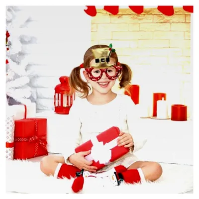 Produktbild von Lustige Weihnachtsbrille für Kostüme, Foto-Requisiten und Dekoration