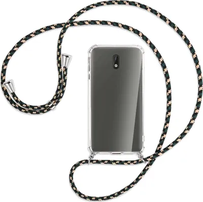 Produktbild von Handykette Backcover-Schutzhülle mit Band (Metall silberfarben) für Nokia 3 - camouflage