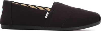 Produktbild von Toms Alpargata Herren Recycelte Baumwolle Le wand Schlupf Auf Turnschuhe Schwarz Schwarz – 11 Großbritannien - 45 EU - 12 US / Schwarz Schwarz