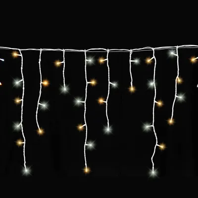 Immagine prodotto di Catena luminosa LED "Gartenpirat" effetto pioggia di ghiaccio, 6 metri, bianco caldo/bianco freddo, grado di protezione IP44: 6 metri: Bianco caldo / Bianco freddo