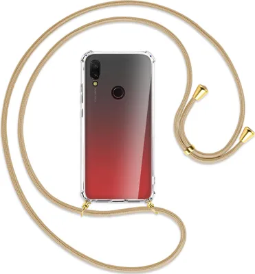 Produktbild von Handykette Backcover-Schutzhülle mit Band (Metall goldfarben) für Xiaomi Redmi 7 - caramel